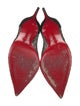 Christian Louboutin Suede Lace Pattern Pumps