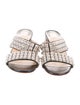 Christian Louboutin Leather Studded Accents Slides