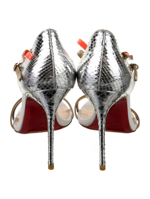 Christian Louboutin Snakeskin T-Strap Sandals