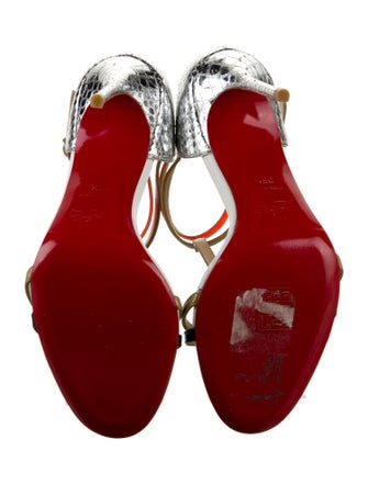 Christian Louboutin Snakeskin T-Strap Sandals