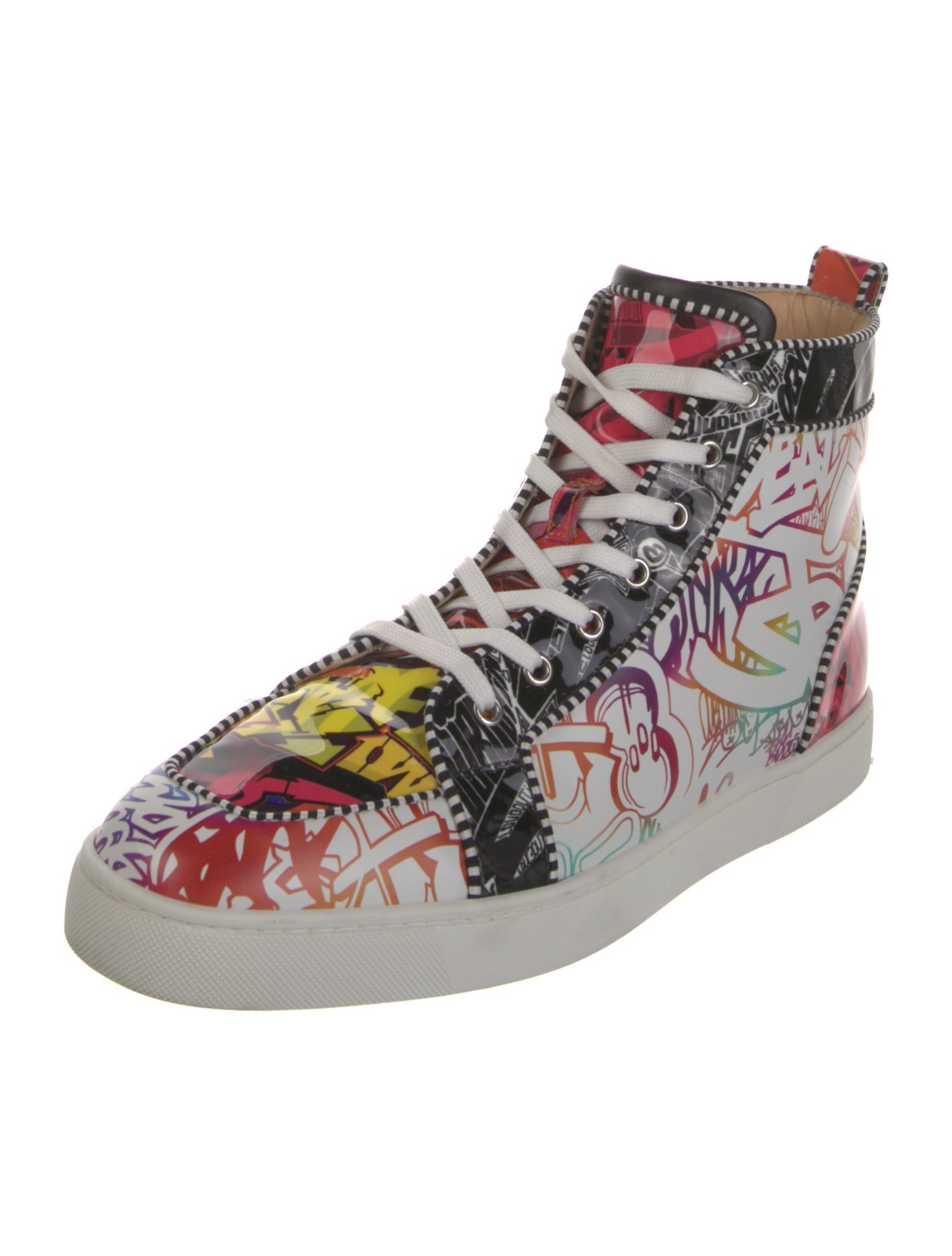 Christian Louboutin Leather Printed Sneakers