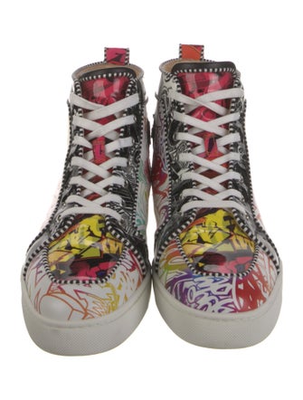 Christian Louboutin Leather Printed Sneakers