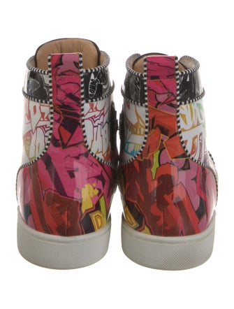 Christian Louboutin Leather Printed Sneakers