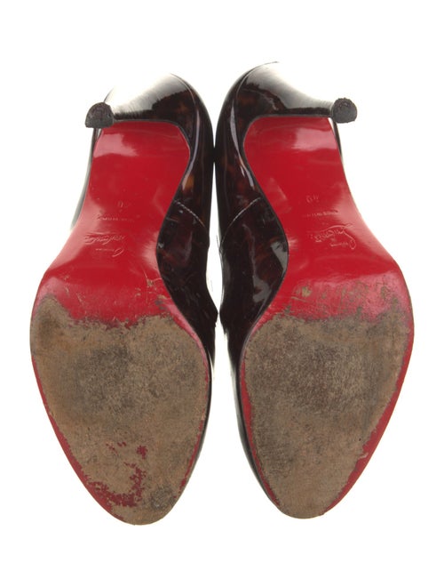 Christian Louboutin Patent Leather Animal Print Pumps