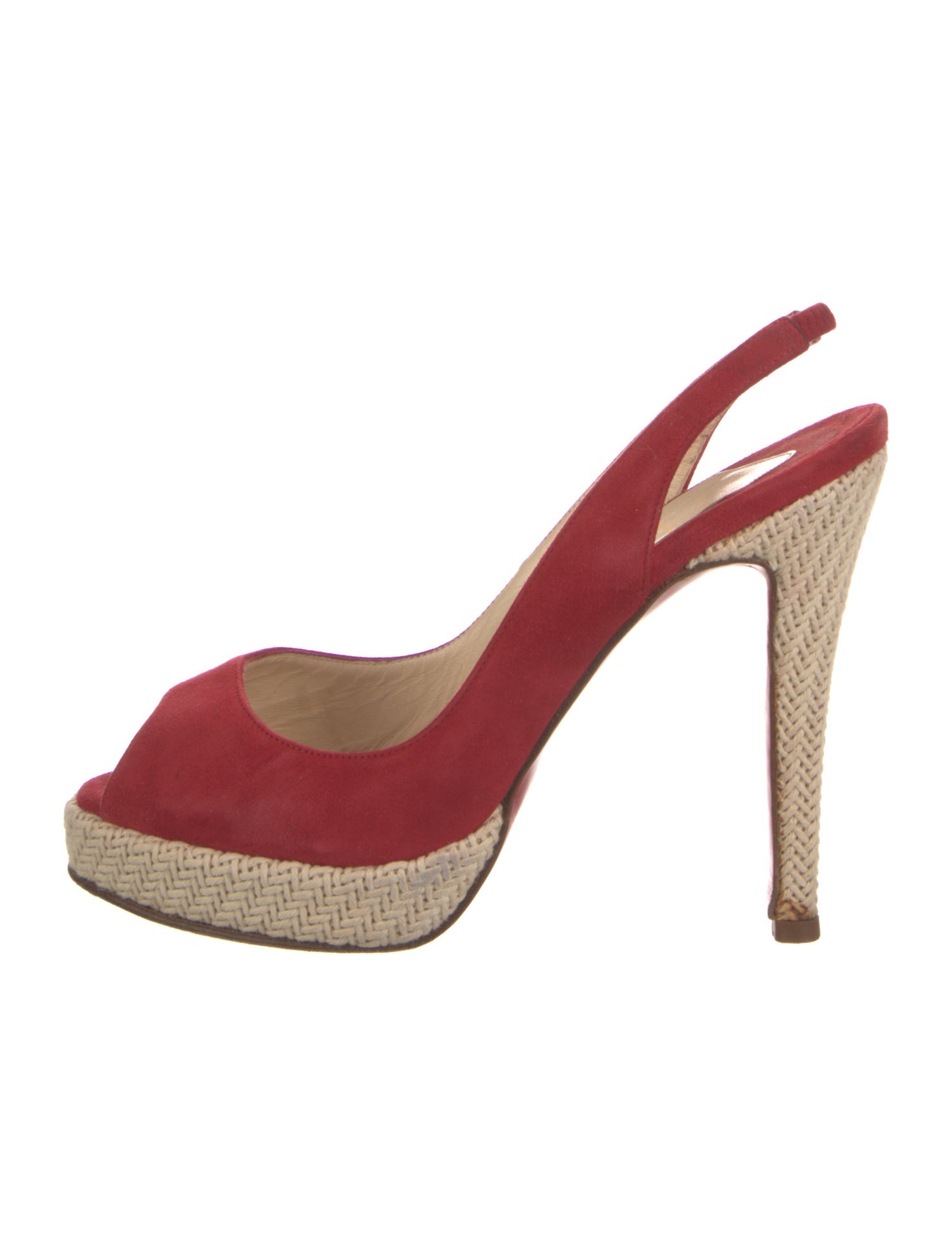 Christian Louboutin Suede Slingback Pumps