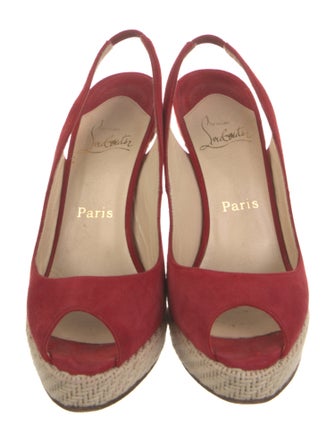 Christian Louboutin Suede Slingback Pumps