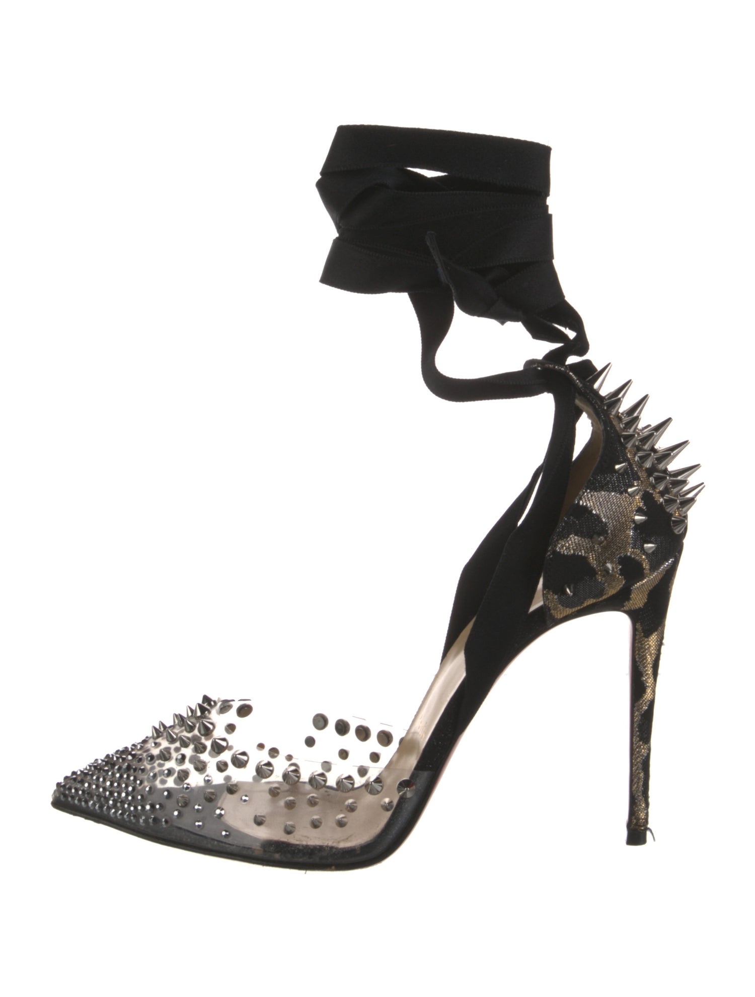 Christian Louboutin Spike Accents PVC D'Orsay Pumps