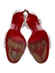 Christian Louboutin Leather Lace Trim Embellishment Slingback Sandals