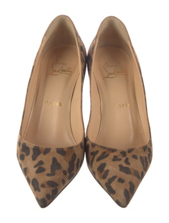 Christian Louboutin Suede Animal Print Pumps