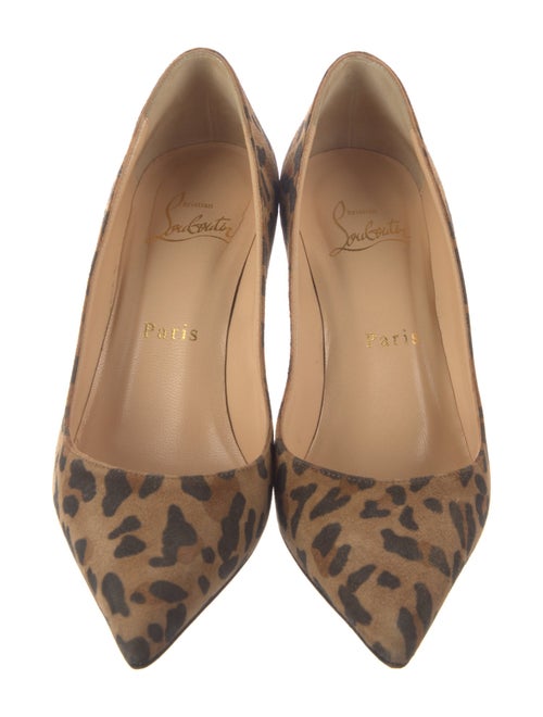 Christian Louboutin Suede Animal Print Pumps
