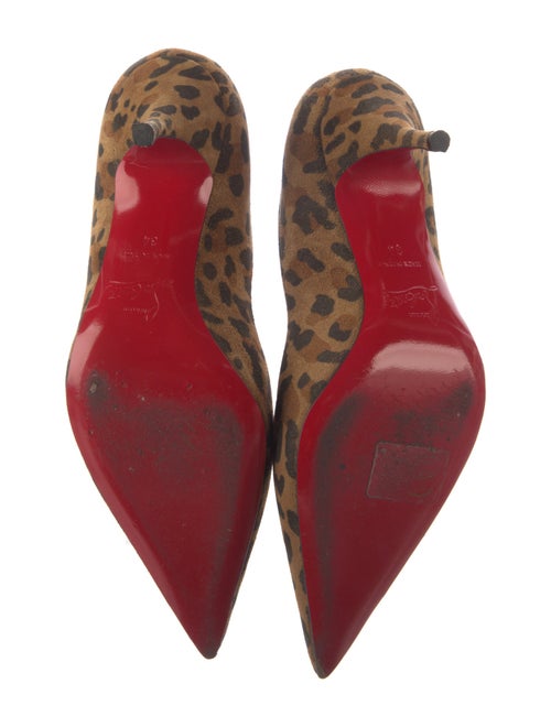 Christian Louboutin Suede Animal Print Pumps