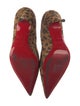 Christian Louboutin Suede Animal Print Pumps