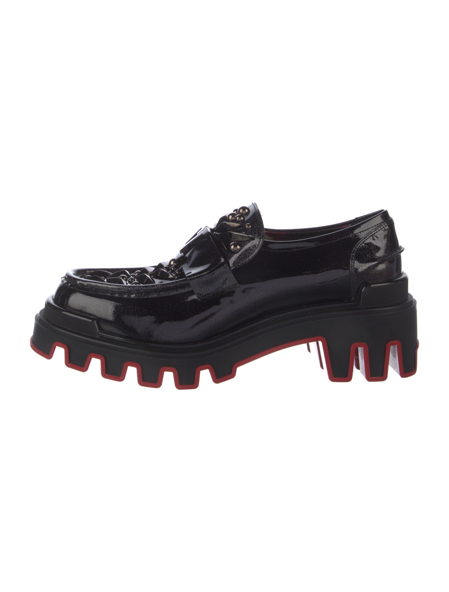 Christian Louboutin x MARVEL Spike Accents Patent Leather Loafers