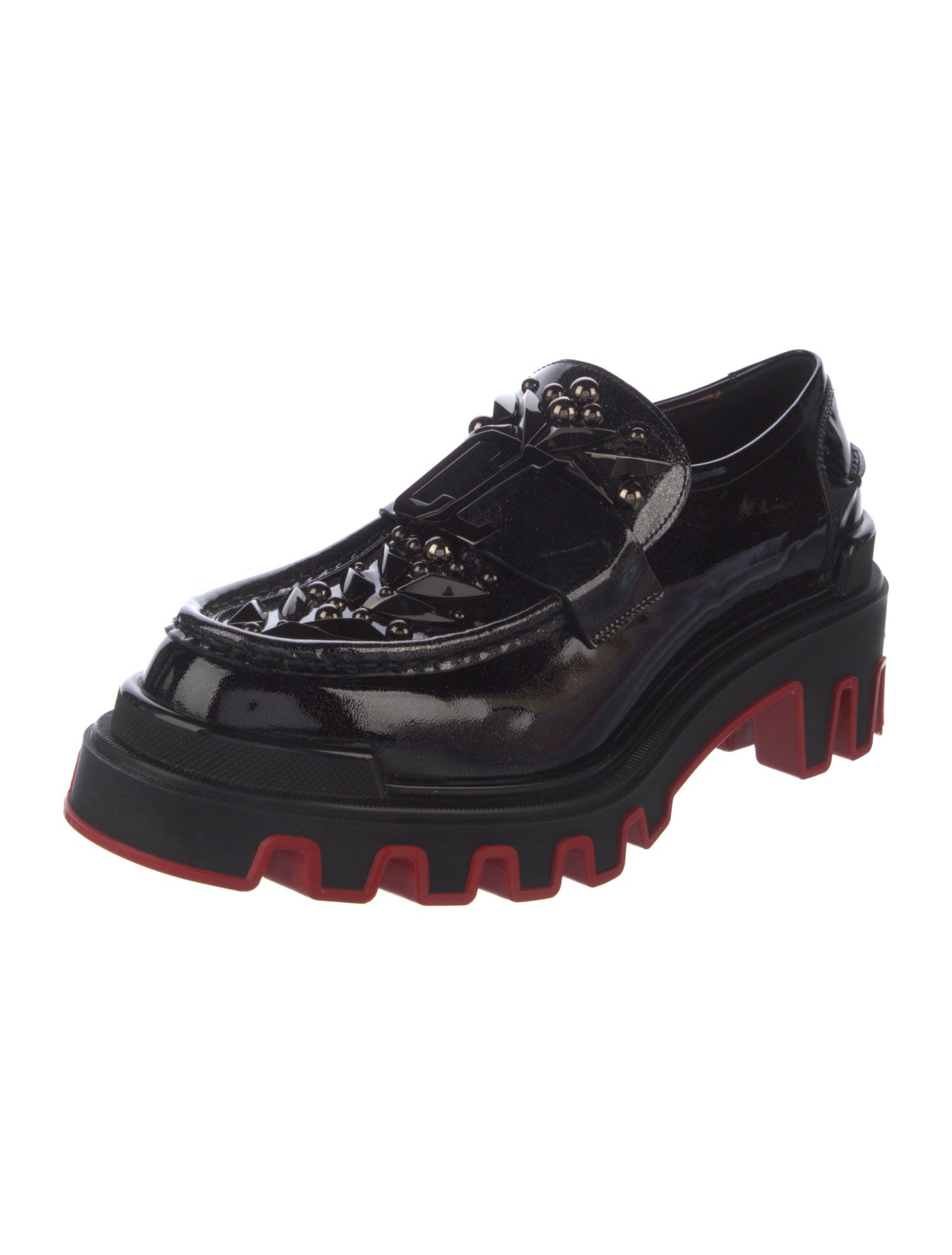 Christian Louboutin x MARVEL Spike Accents Patent Leather Loafers