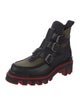 Christian Louboutin Leather Colorblock Pattern Combat Boots
