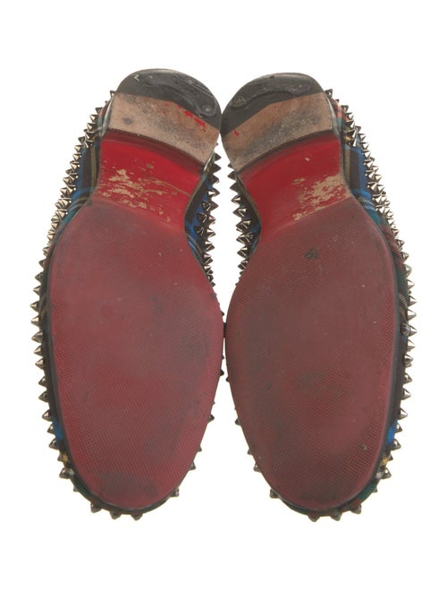 Christian Louboutin Spike Accents Printed Loafers