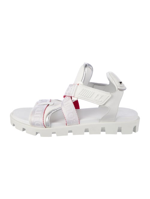 Christian Louboutin Spike Accents Leather Slingback Sandals