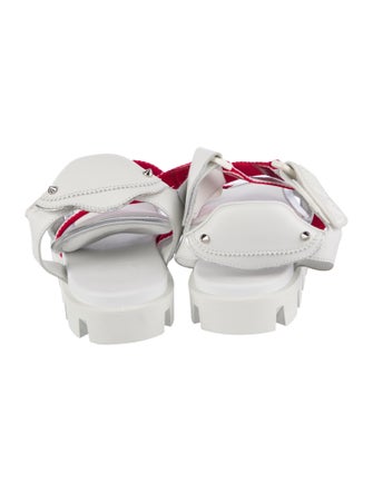 Christian Louboutin Spike Accents Leather Slingback Sandals