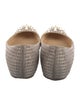 Christian Louboutin Spike Accents Glitter Ballet Flats