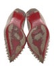 Christian Louboutin Spike Accents Glitter Ballet Flats