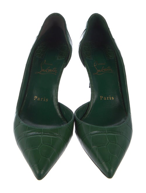 Christian Louboutin Embossed Leather D'Orsay Pumps
