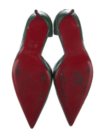 Christian Louboutin Embossed Leather D'Orsay Pumps