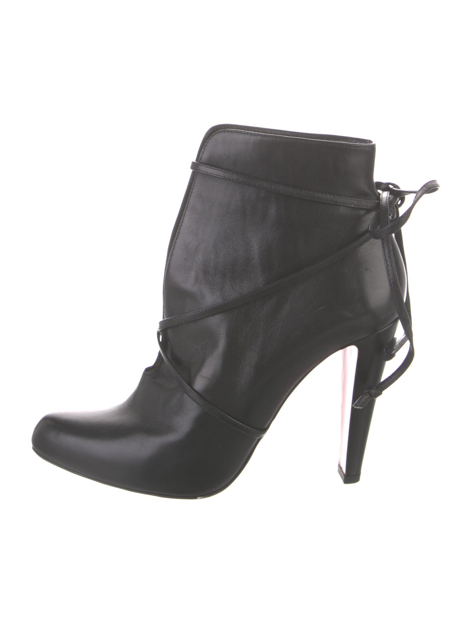 Christian Louboutin Leather Lace-Up Boots