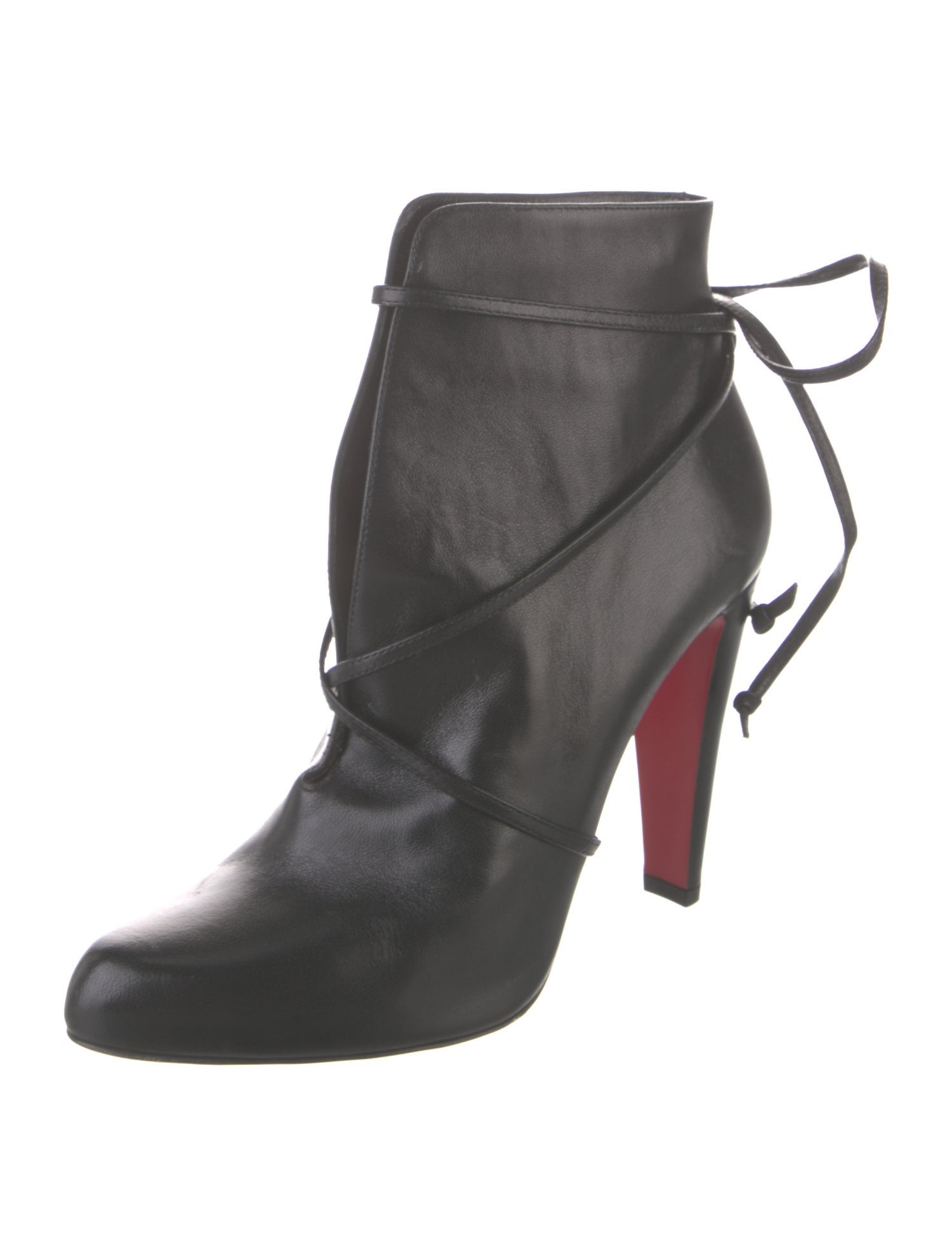 Christian Louboutin Leather Lace-Up Boots