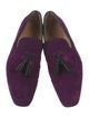 Christian Louboutin Spike Accents Velvet Loafers