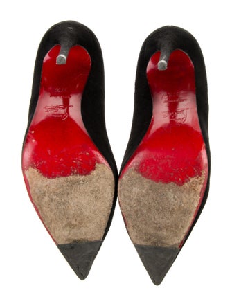Christian Louboutin Suede D'Orsay Pumps