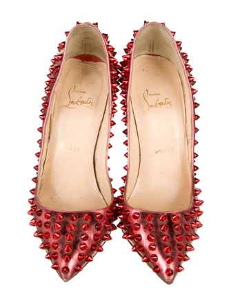 Christian Louboutin Spike Accents Patent Leather Pumps