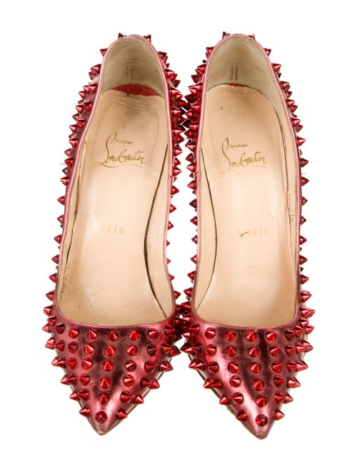 Christian Louboutin Spike Accents Patent Leather Pumps