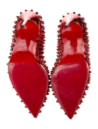 Christian Louboutin Spike Accents Patent Leather Pumps