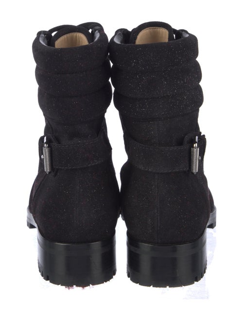 Christian Louboutin Glitter Glitter Accents Combat Boots