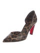 Christian Louboutin Patent Leather Animal Print D'Orsay Pumps