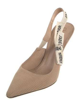 Christian Louboutin Graphic Print Bow Accents Slingback Pumps