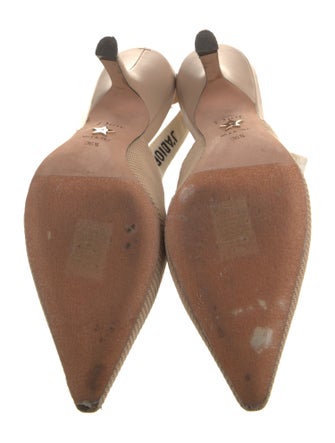 Christian Louboutin Graphic Print Bow Accents Slingback Pumps