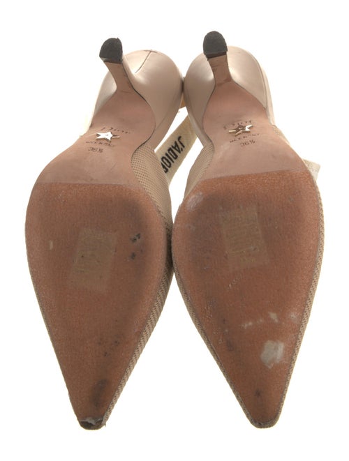 Christian Louboutin Graphic Print Bow Accents Slingback Pumps