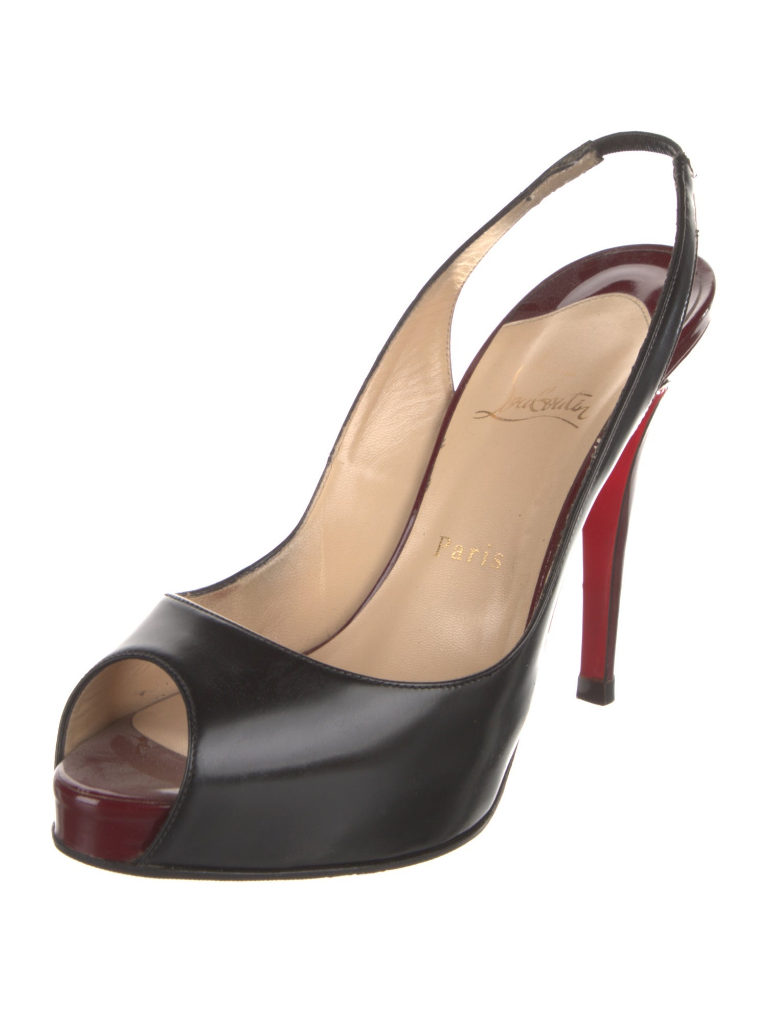 Christian Louboutin Leather Slingback Pumps