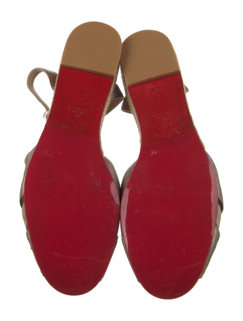 Christian Louboutin Leather Bow Accents Mules