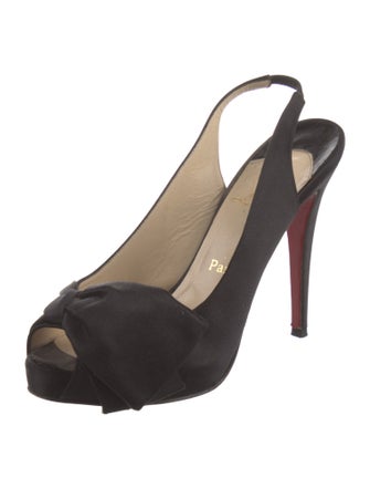 Christian Louboutin Satin Slingback Sandals