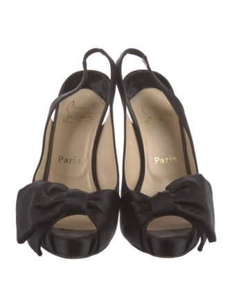 Christian Louboutin Satin Slingback Sandals