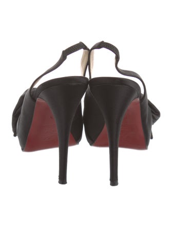 Christian Louboutin Satin Slingback Sandals