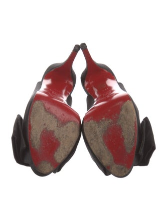 Christian Louboutin Satin Slingback Sandals