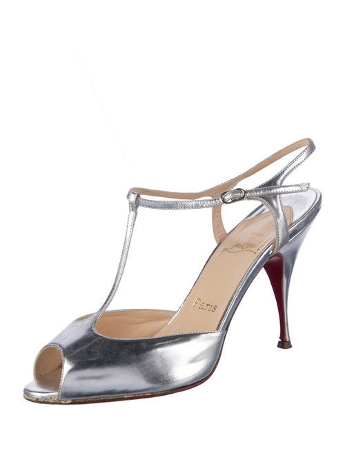 Christian Louboutin Patent Leather T-Strap Sandals
