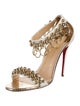 Christian Louboutin Leather Chain-Link Accents Sandals