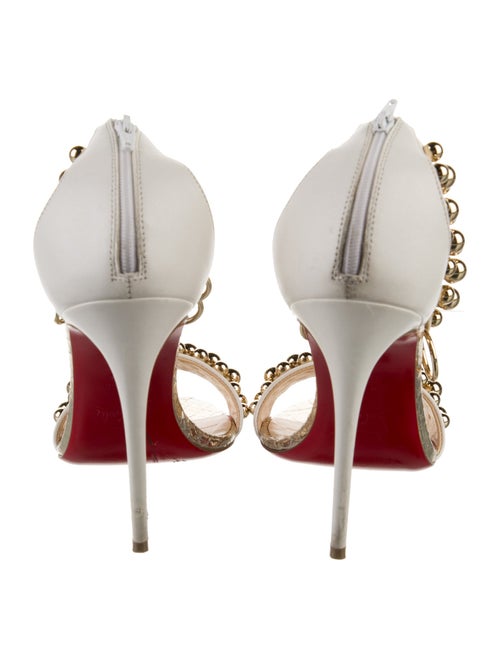 Christian Louboutin Leather Chain-Link Accents Sandals