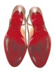 Christian Louboutin Patent Leather Mesh Accents Slingback Pumps