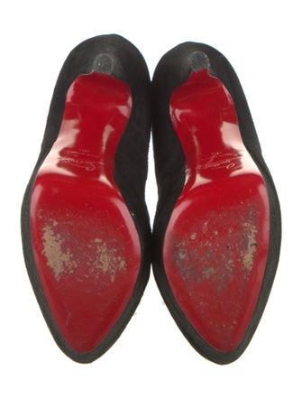 Christian Louboutin Suede Cutout Accent Lace-Up Boots