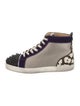 Christian Louboutin Spike Accents Canvas Sneakers